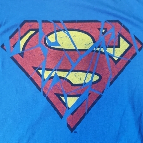 DC Comics Superman Logo Blue Mens T Shirt Medium - Picture 3 of 5